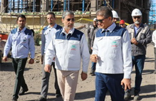 بازدید علی رسولیان از پروژه های توسعه ای فولاد سنگان 