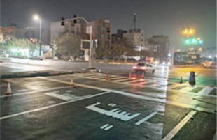 اجرای ۱۱۰۰ متر خط‌کشی و علائم ترافیکی جدید در تقاطع‌های پرتردد منطقه  20